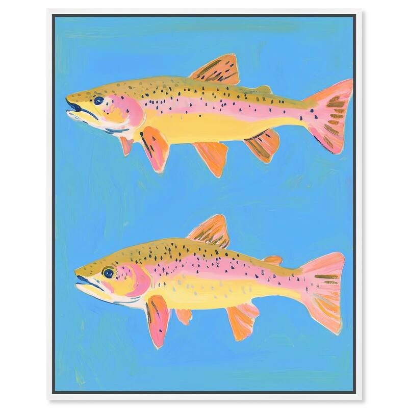 Twin Fins Canvas by Art Remedy - 24" x 30" - White