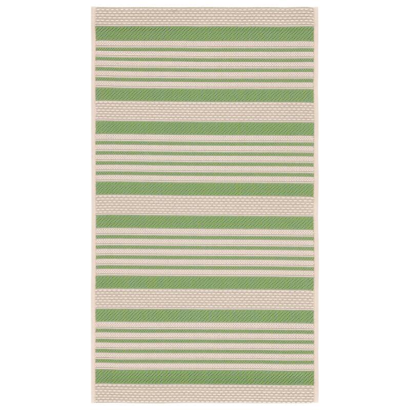 SAFAVIEH Courtyard Orsi Indoor/ Outdoor Waterproof Area Rug - 2' x 3'7" - Green/Beige
