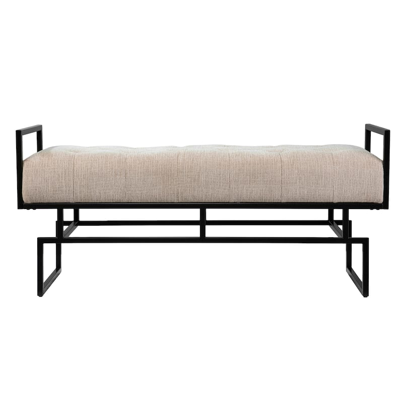 SEI Furniture Capello Contemporary Beige Fabric Bench