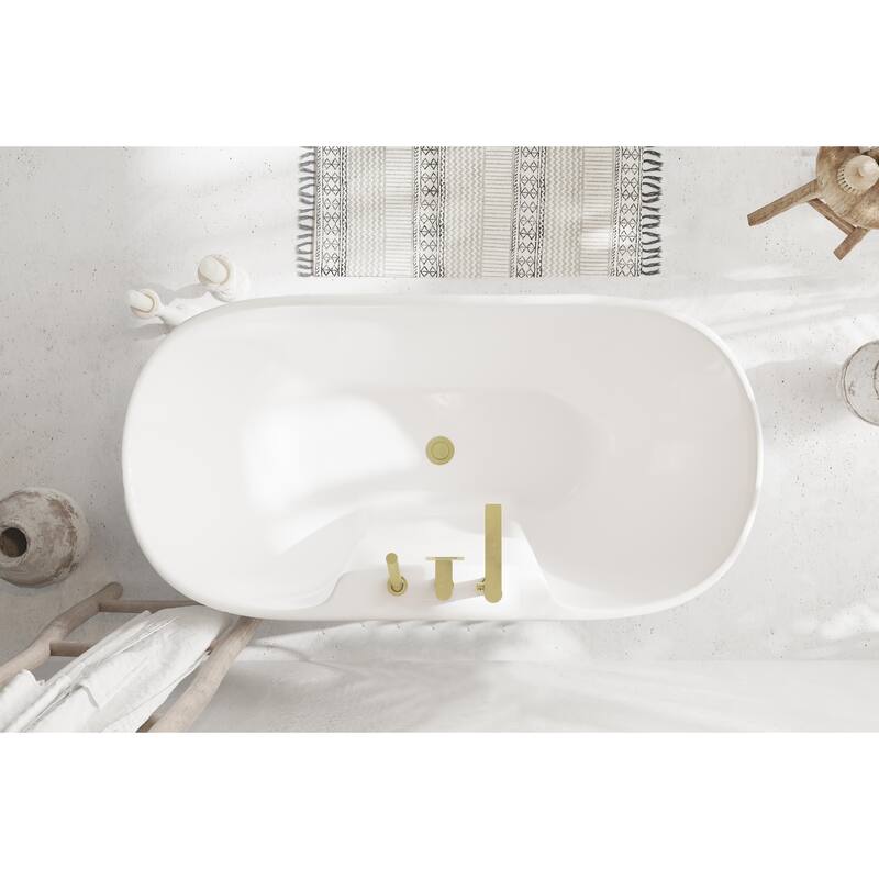 Nicolette Bathtub in Glossy White