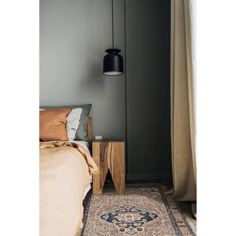 ECARPETGALLERY Hand-knotted Antalya Vintage Tan Wool Rug - 3'11 x 6'4