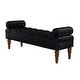 preview thumbnail 22 of 23, Velvet Long Bed Bench for Bedroom,Upholstered Window Bench with Tufted Button,Entryway Bench,Bolster Bench for Living Room