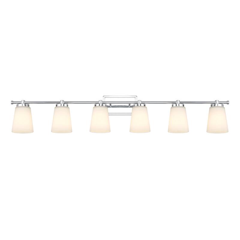 Acroma 6 - Light Steel Dimmable Bathroom Vanity Light - 6-light