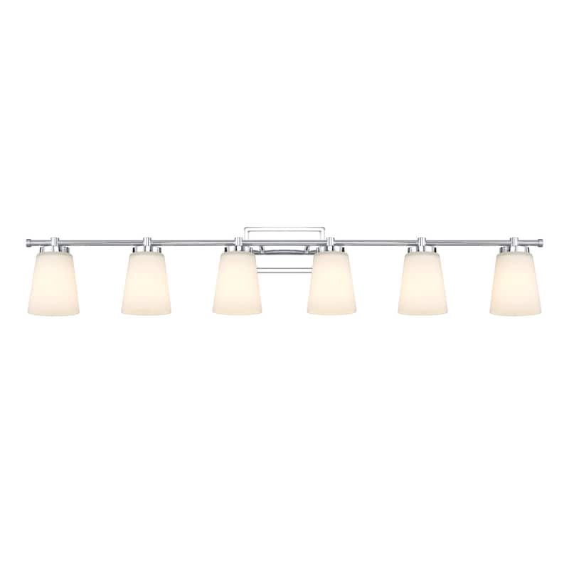 Acroma 6 - Light Steel Dimmable Vanity Light - 6-light