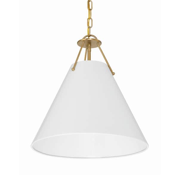 slide 2 of 11, Crystorama Lighting Group XAV-B8305 Xavier 3 Light 16" Wide Pendant Vibrant Gold