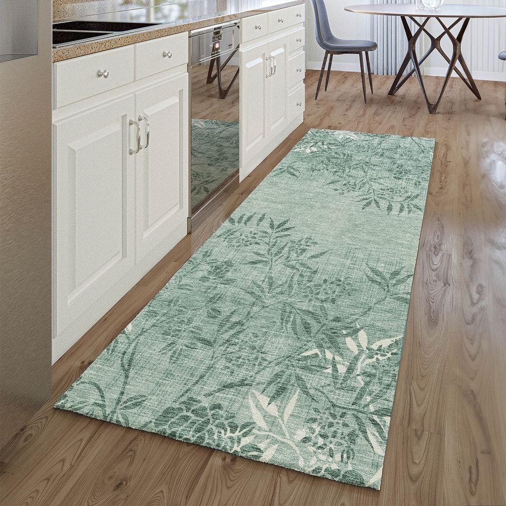 Premium Washable Super Soft Floral Imprints Mayfield Rug