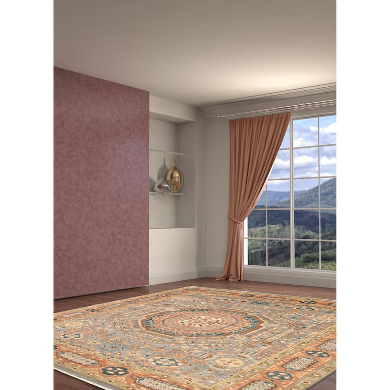 ECARPETGALLERY Hand-knotted Jules Serapi Grey Wool Rug - 8'0 x 10'0