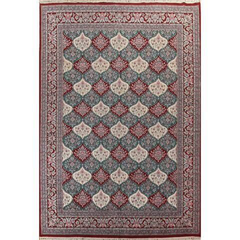 Large Floral Traditional Aubusson Oriental Wool Area Rug Hand-knotted - 11'10" x 15'2"