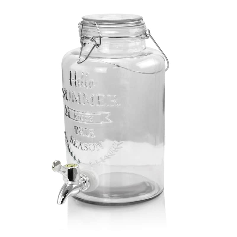 2.5 Liter Mason Jar Glass Beverage Dispenser