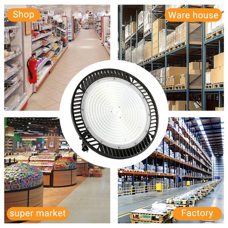 Ultra-Bright 400W UFO High Bay Light 15.7 Inch Dimmable Industrial Lighting For Warehouse, Workshop, Garage