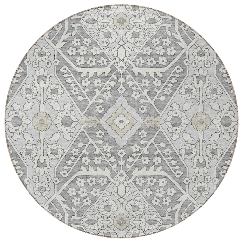 HomeRoots Floral Transitional Rectangle Outdoor Rug