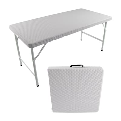 Rattan Folding Table for Indoor&Outdoor,Portable Foldable Table Rattan Plaited