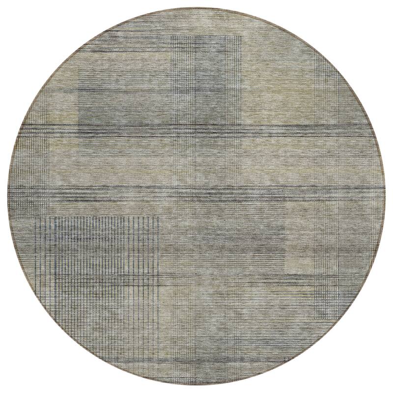 HomeRoots Striped Transitional Rectangle Outdoor Rug