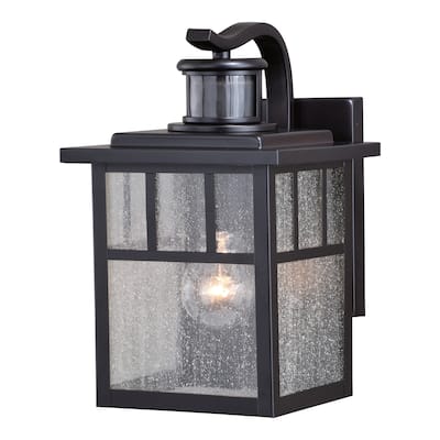 Mission Bronze Motion Sensor Dusk to Dawn Outdoor Mission Wall Light - 7-in W x 11.25-in H x 8.25-in D