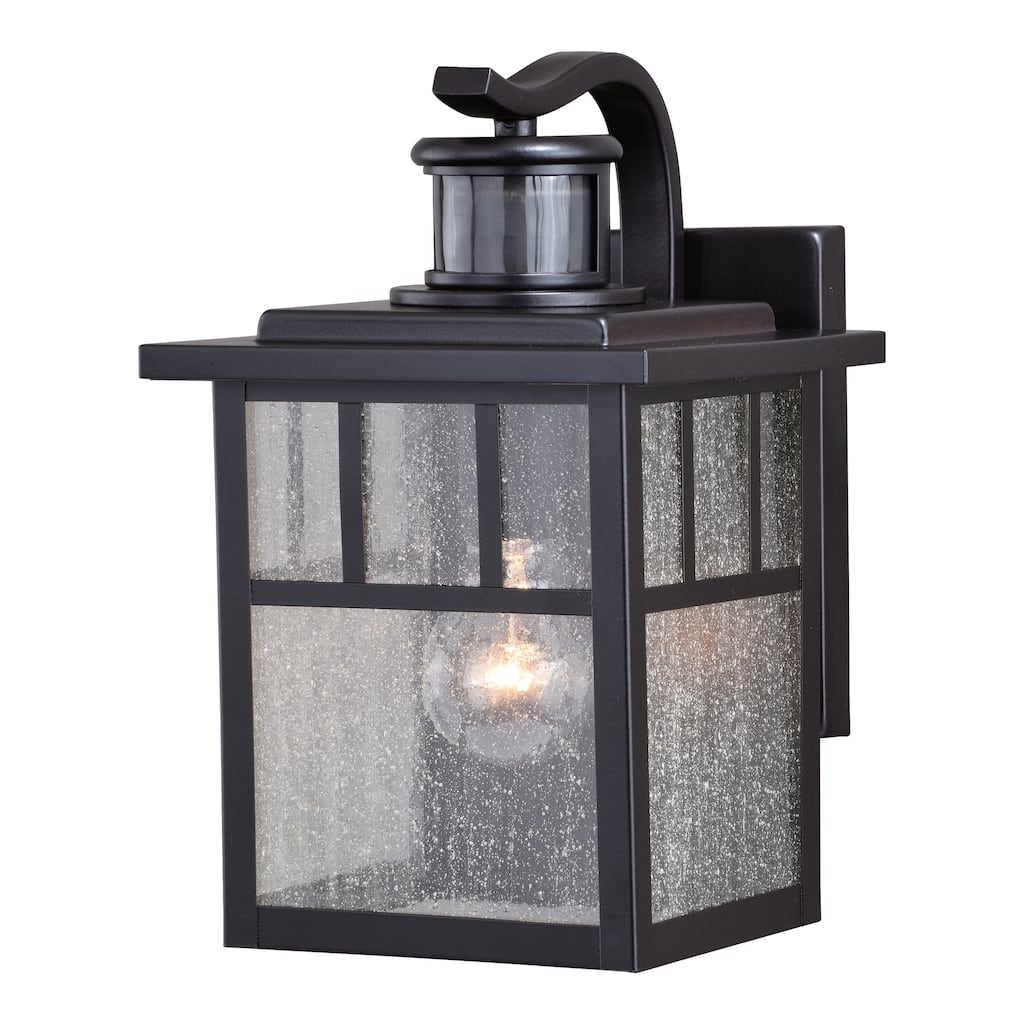 Mission Bronze Motion Sensor Dusk to Dawn Outdoor Mission Wall Light - 7-in W x 11.25-in H x 8.25-in D