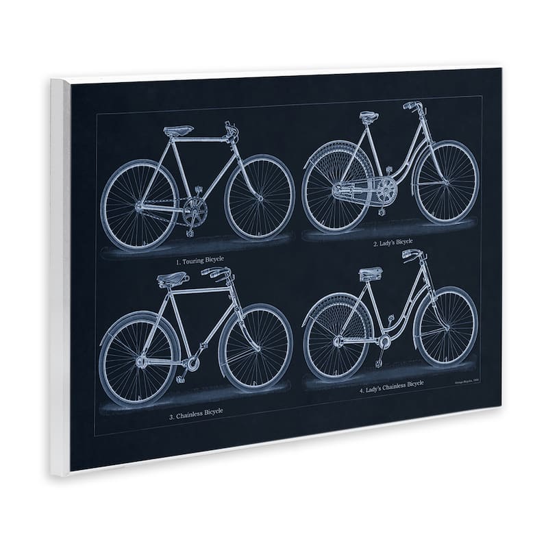 Stupell Traditional Bicycle Styles Diagram Wall Plaque Art Design By Phillipa Katz