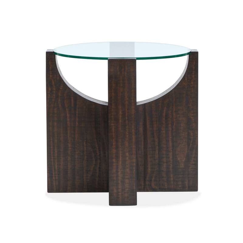 Magnussen Home Beckham Rustic Tavern Round Accent Table - 28''W x 28''D x 24''H