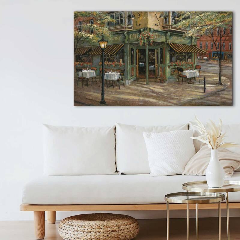 "Mandis Cafe" by Ruane Manning Print on Canvas