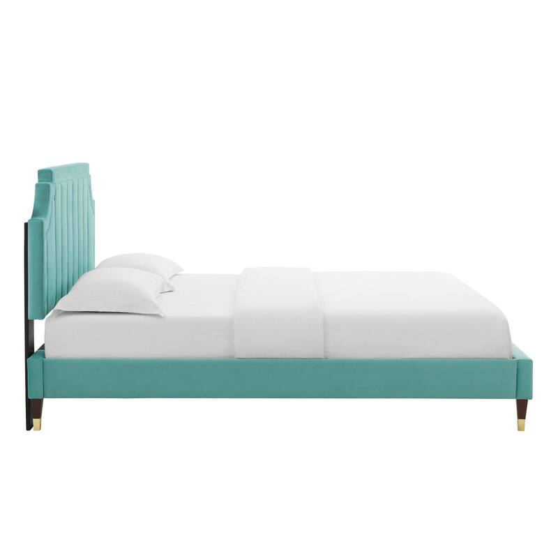 Sienna Performance Velvet Queen Platform Bed