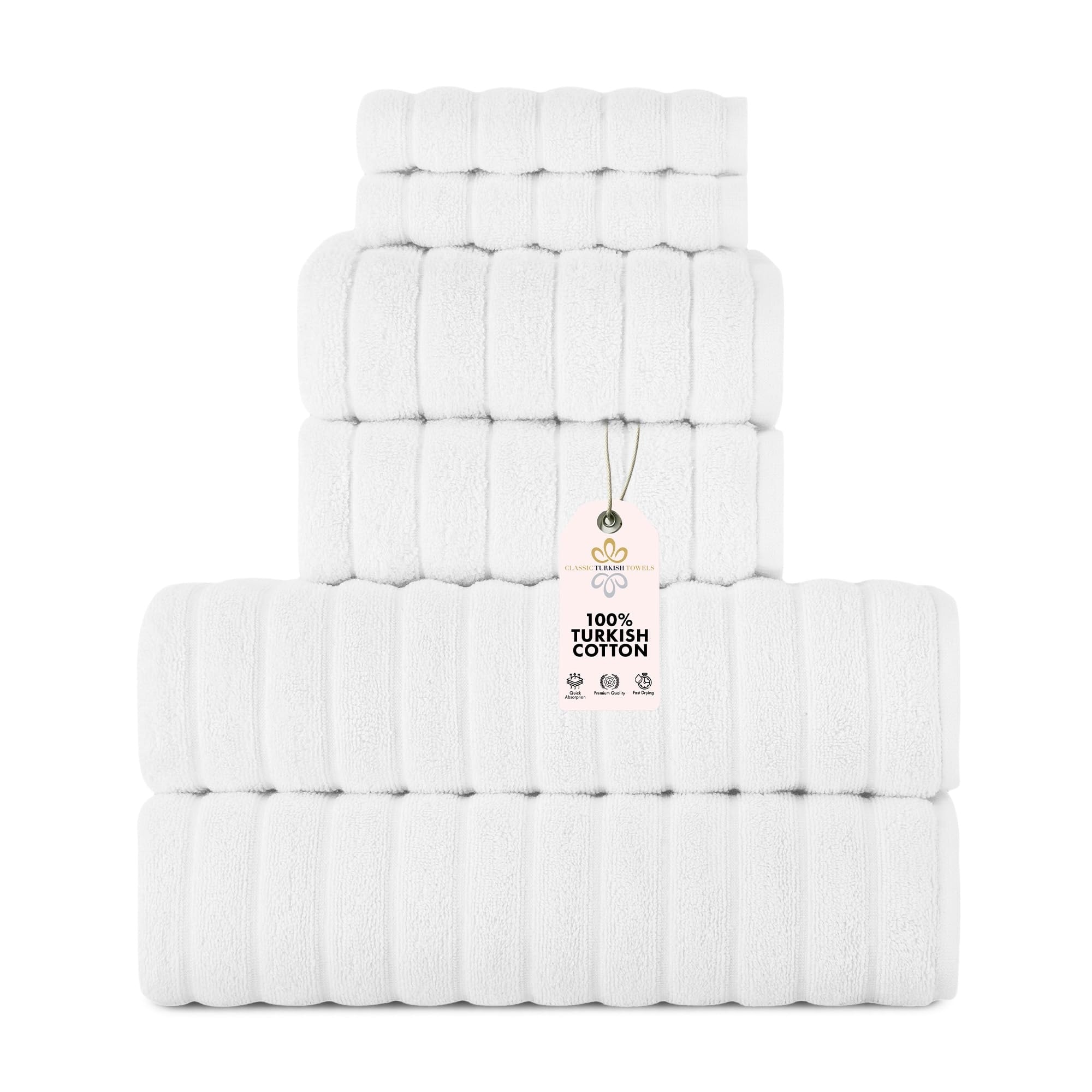 Brampton 6 Piece Luxury Turkish Cotton Towel Set