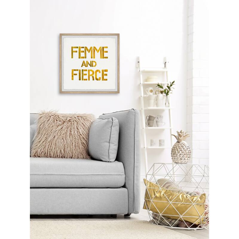 Femme and Fierce Framed Wall Art, Elegant Home Touch - Sophisticated Artwork for Refined Décor