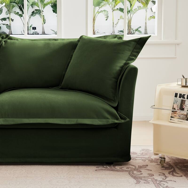 83.4″ Chenille Modular 3-Seater Sofa with Washable Covers & 300 lb Capacity