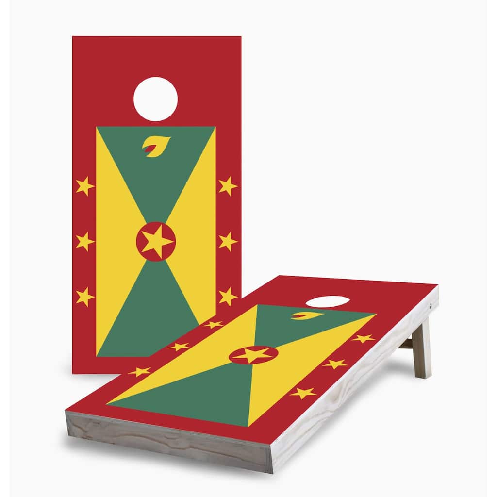 Grenada Flag Cornhole Game (Choose Wraps or Boards)