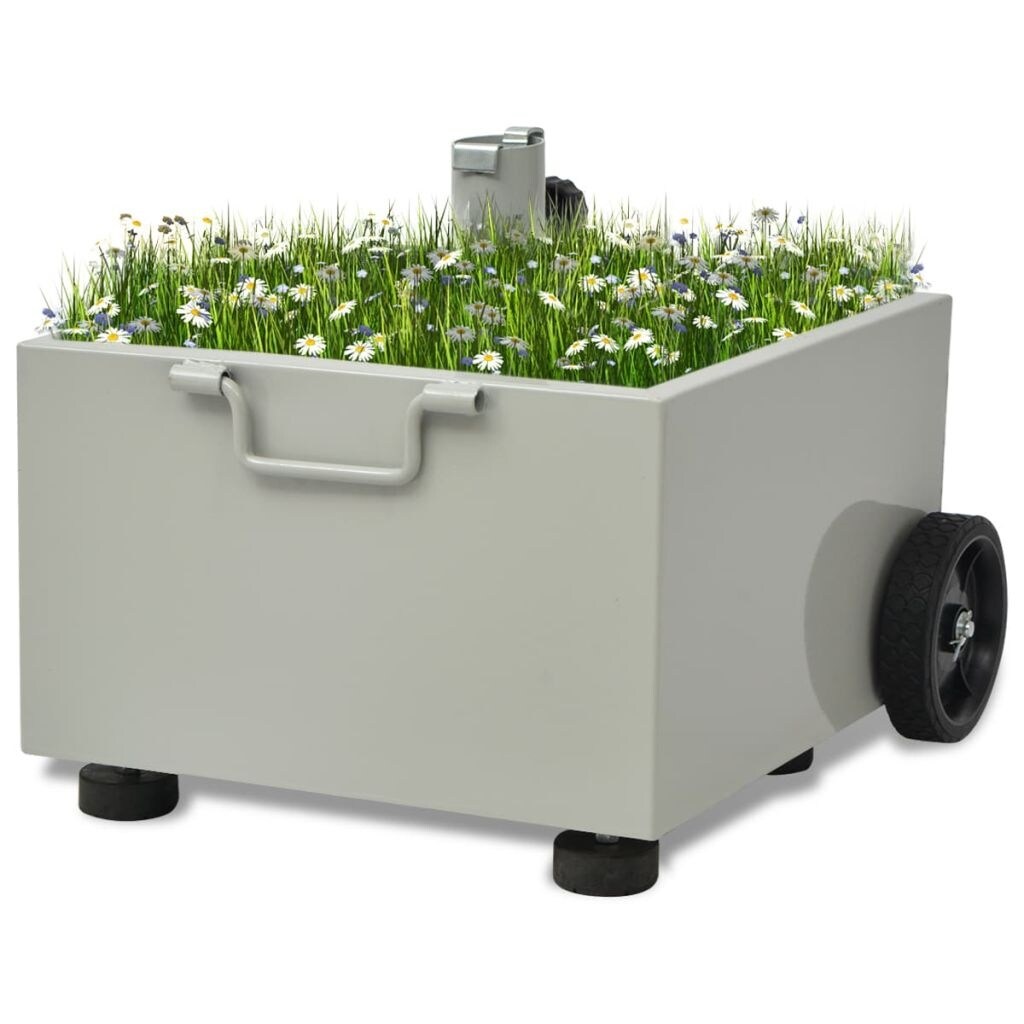 Shop Black Friday Deals On Vidaxl Outdoor Umbrella Stand Plant Pot Gray Overstock 18965127