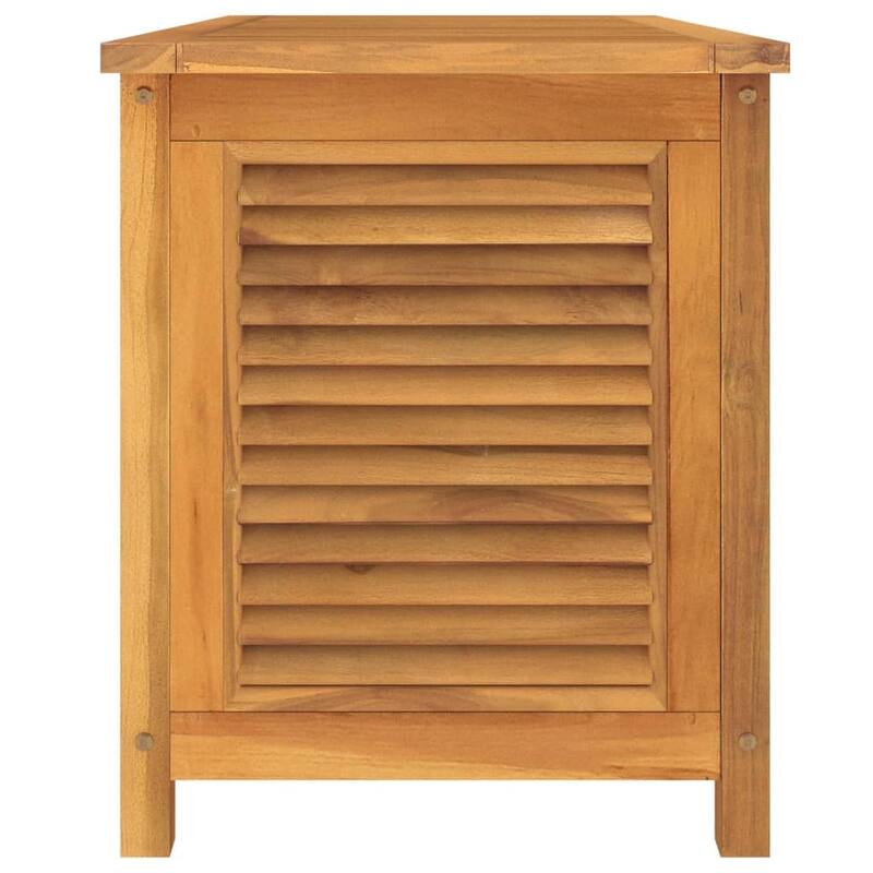 vidaXL Patio Storage Box Outdoor Cushion Storage with Bag Solid Wood Teak