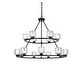 preview thumbnail 1 of 28, Colton Two-Tier Chandelier Black - 36"