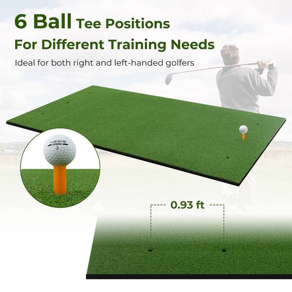 dimension image slide 0 of 2, Costway 5 x 4 FT Golf Hitting Mat Artificial Indoor Outdoor Turf Golf - See Details
