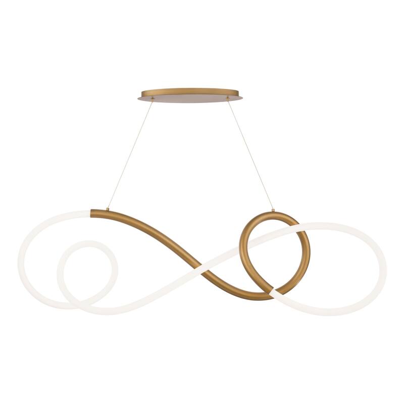 Solo LED Chandelier - Aged Brass - 48