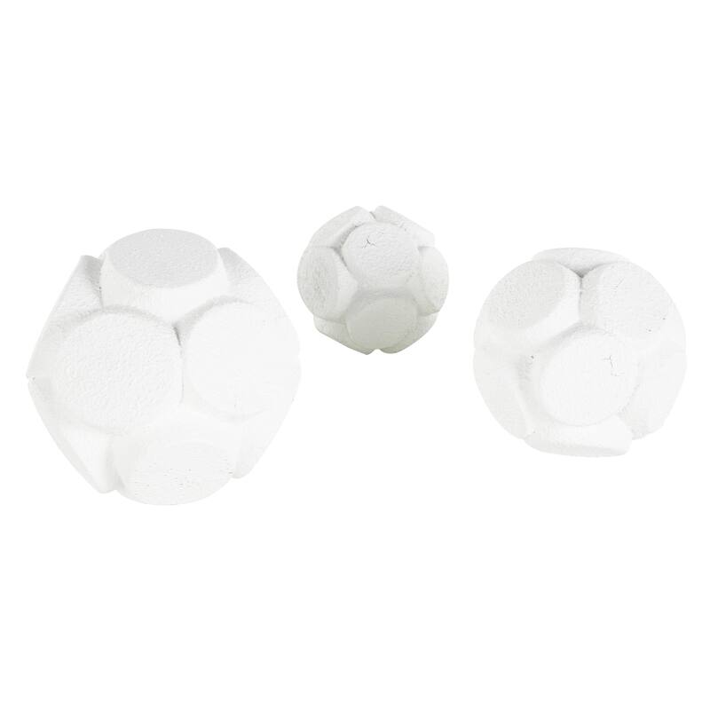 Gold or White Resin Decorative Orbs & Vase Filler with Varying Sizes (Set of 3)