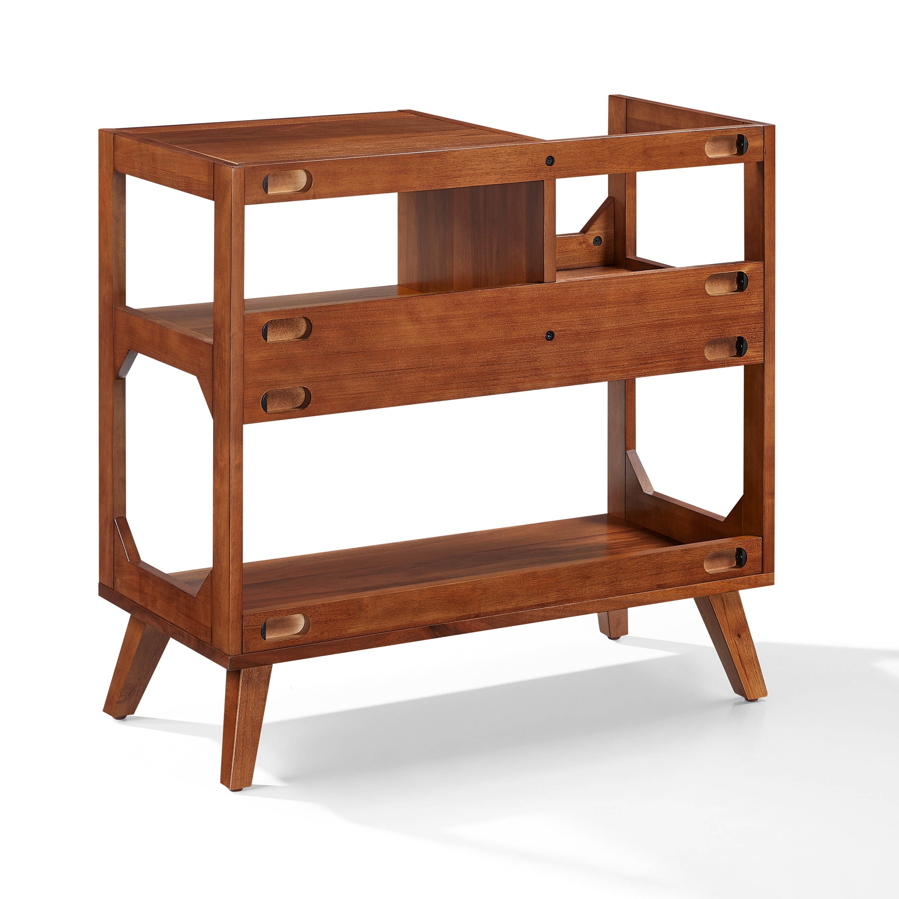Crosley Asheville Medium Record Player Stand With Vinyl Storage