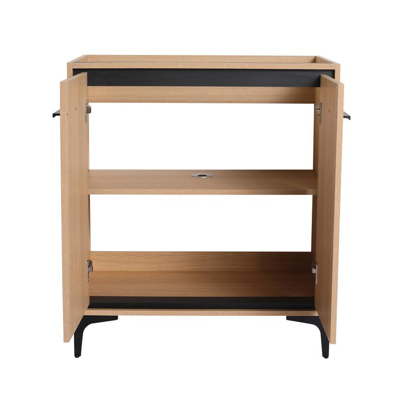Beingnext 24"/30" Bathroom Vanity with Sink, Freestanding Bathroom Vanity with Soft Close Door and Adjustable Shelf