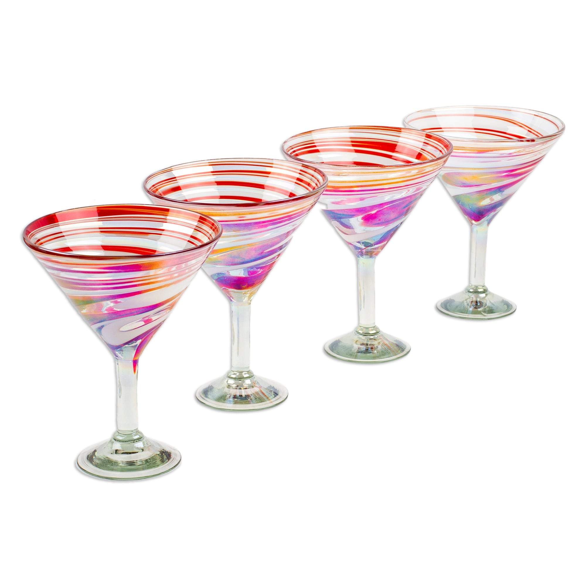 JoyJolt Bloom Coupe Martini Glasses, Set of 4 - Clear