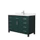 Option Green, Nickel Trim, Carrara Cultured Marble Top