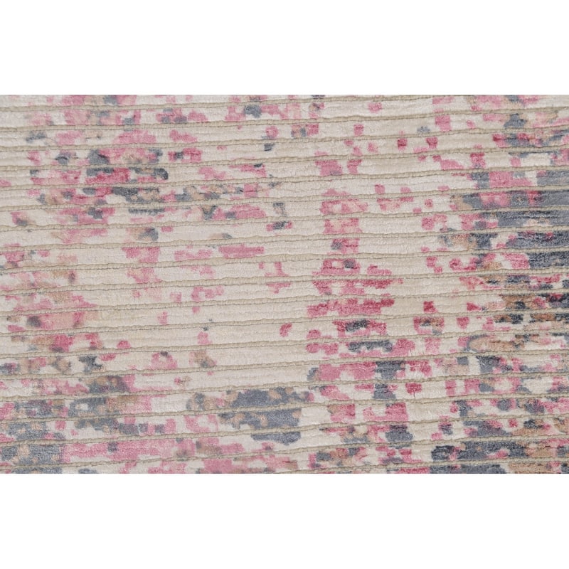 Abstract Area Rug Handmade Modern Wool Carpet - 6'6"x 9'8"
