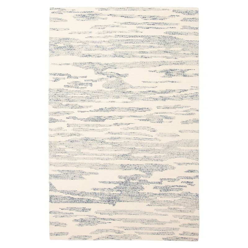 ECARPETGALLERY Hand Tufted Timeless Blue Wool Rug - 5'1 x 8'0 - Light Blue - 5'1 x 8'0