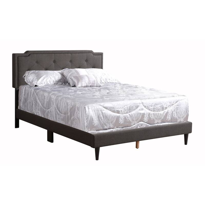 Sleek Black Queen Bed with Tufted Headboard for Modern Bedrooms