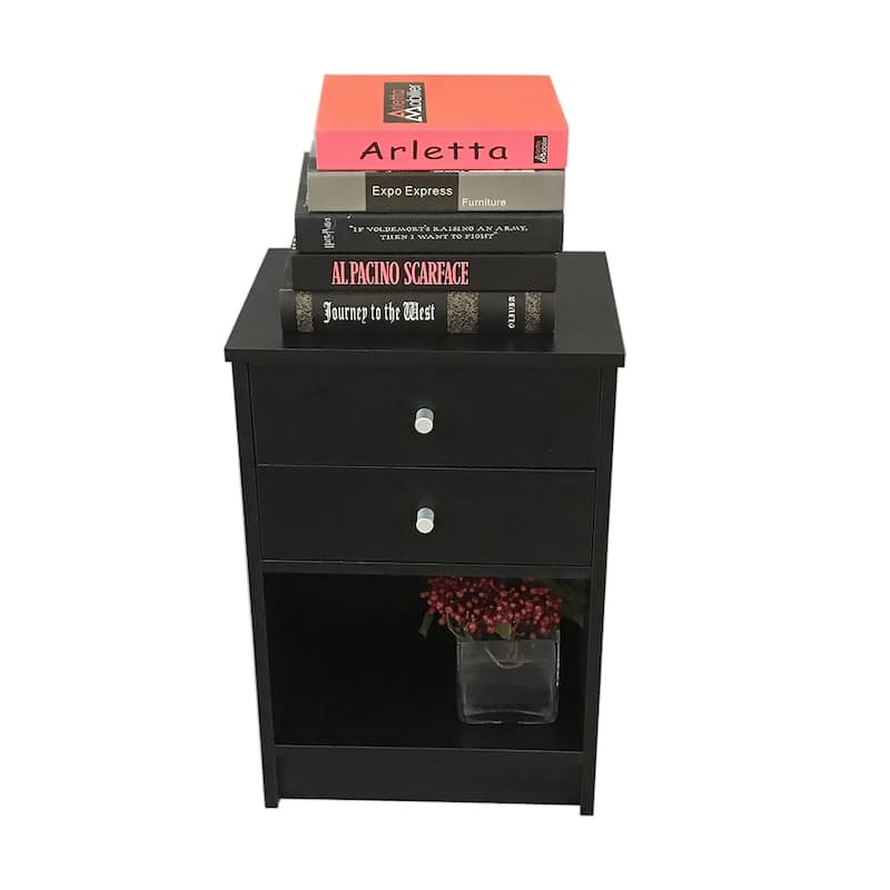 Round Handle NightStand with One Drawer