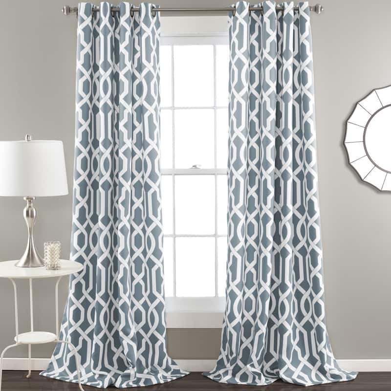 Lush Decor Edward Moroccan Room-darkening Curtain Panel Pair