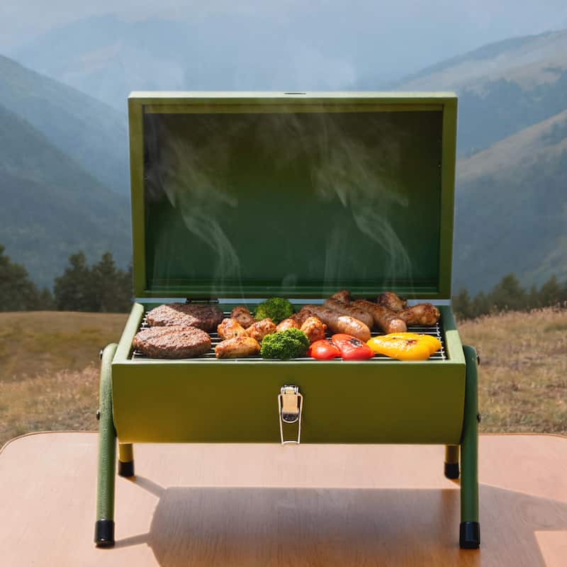 Royal Gourmet CC1015L Portable Charcoal Grill with Four Air Vents