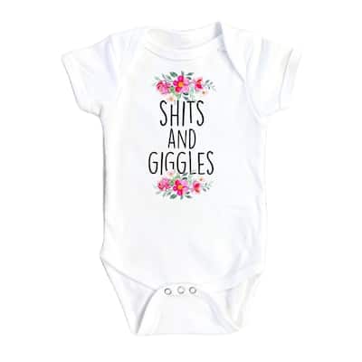Giggles Floral - Baby Boy Girl Clothes Infant Bodysuit Funny Cute Newborn