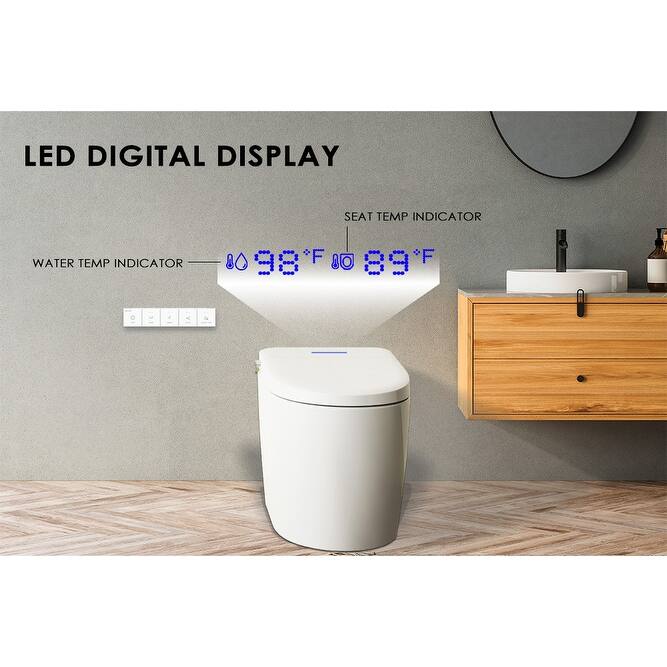Benolti BN-6100S,1-Piece Tankless Smart Bidet Toilet, Auto Flush, Heated Seat
