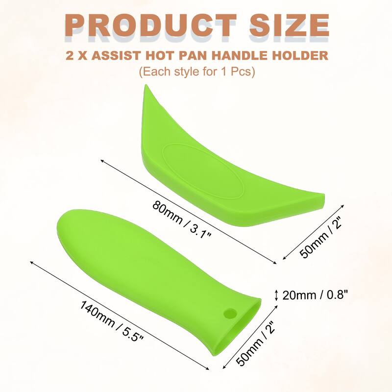 2 Pcs Silicone Assist Hot Pan Handle Holder, Non-Slip