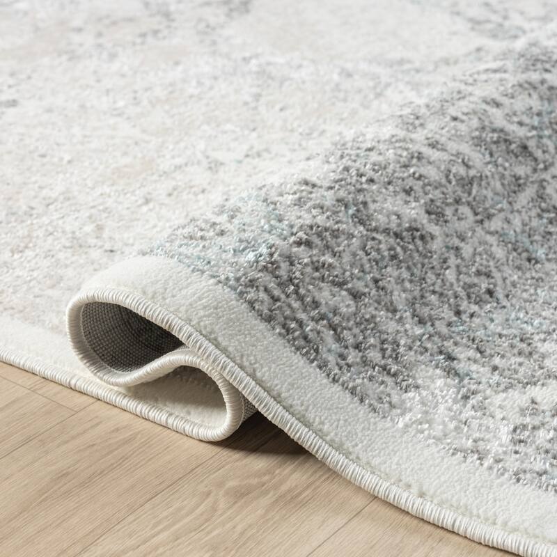 Sevita Modern Damask Polyester Indoor Area Rug