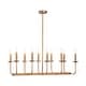 preview thumbnail 6 of 26, Farmhouse 10-Light Candle Iron Kitchen Island Linear Chandelier