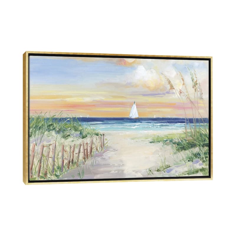 iCanvas "Set Sail" by Sally Swatland Framed Canvas Print - Gold - 18x26