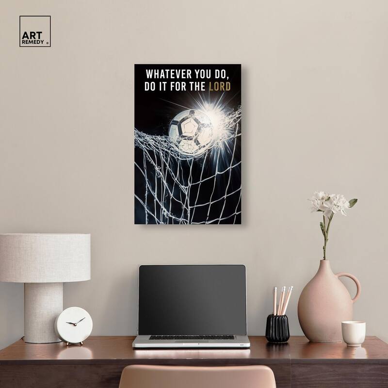 Do it for the Lord Soccer Canvas by Art Remedy, Gallery Wrapped